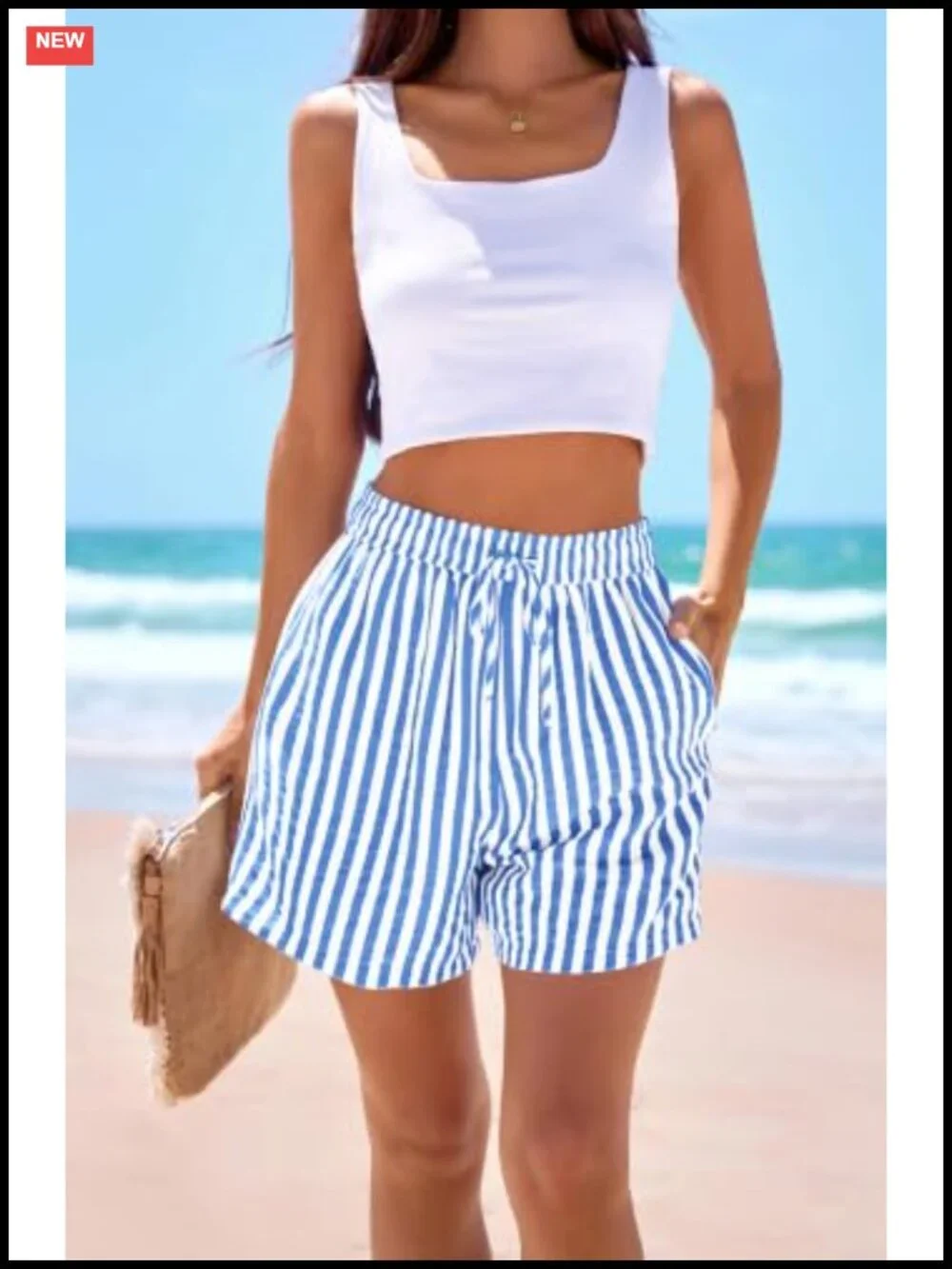 Women's High Waisted Wide Leg Lounge Shorts with Pockets - Soft Textured